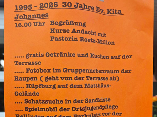 30 Jahre Kita Johannes 5 s